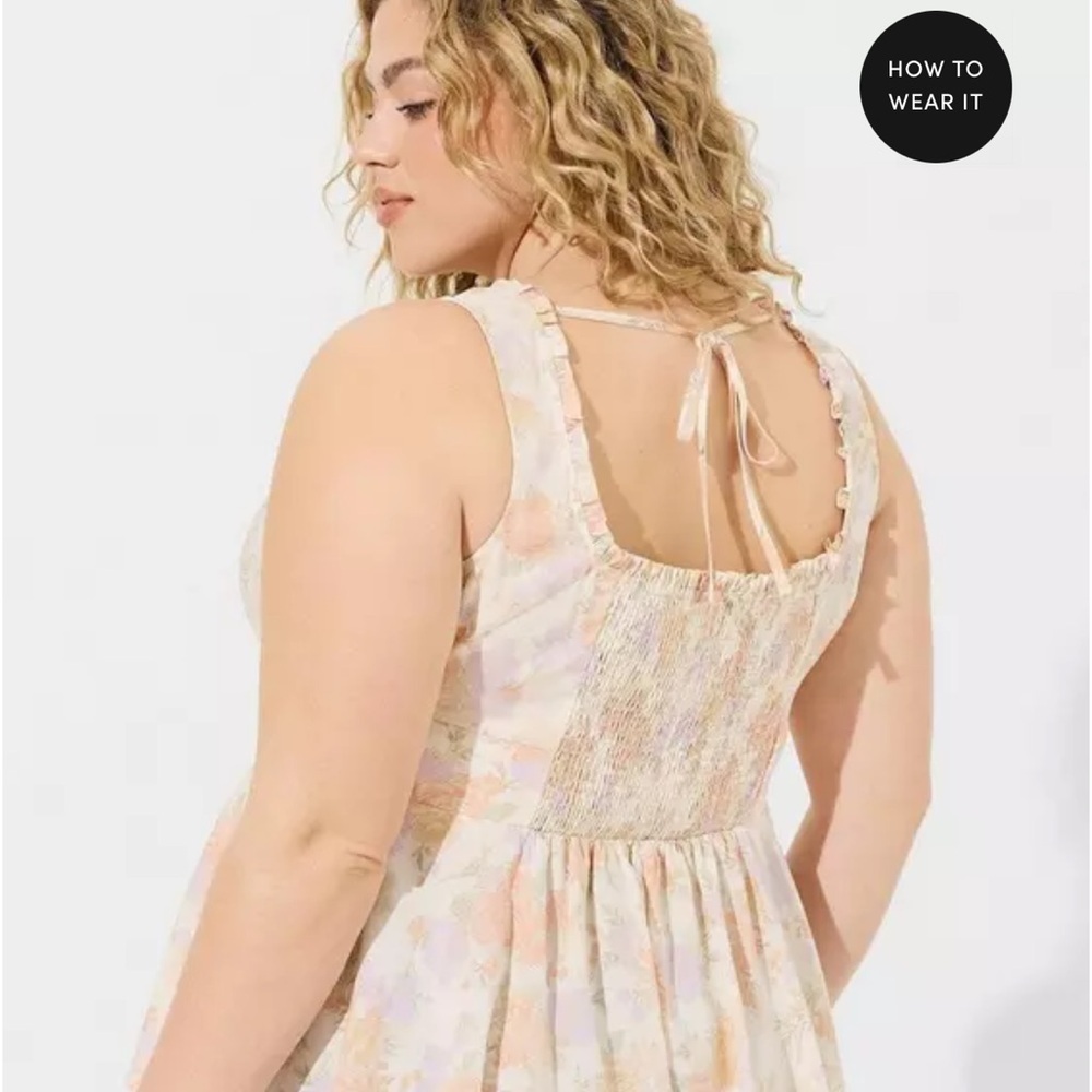 Torrid Babydoll Challis Corset Sleeveless Top NWT Size 3 - Picture 4 of 14